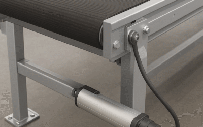Conveyor Belt Height Adjustment Using Electric Linear Actuators