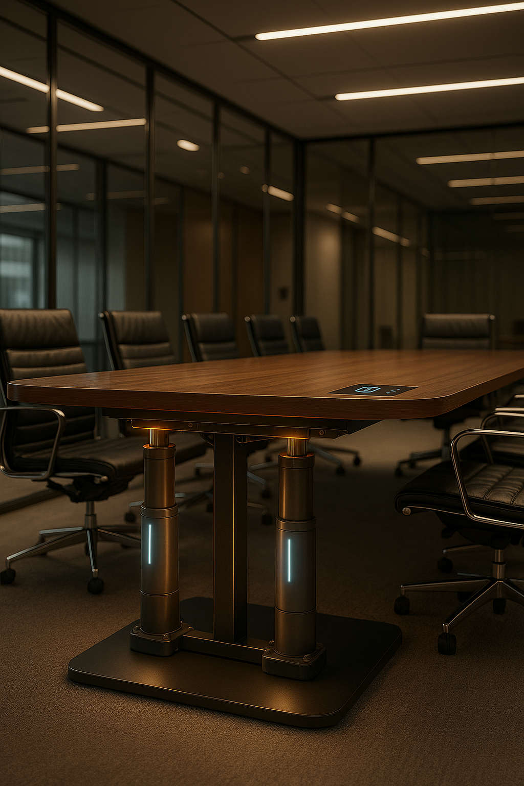 Conference Table Lifting System Using Electric Linear Actuator