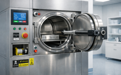 Revolutionary ETO Cartridge Autoclave Open With The Electric Actuator