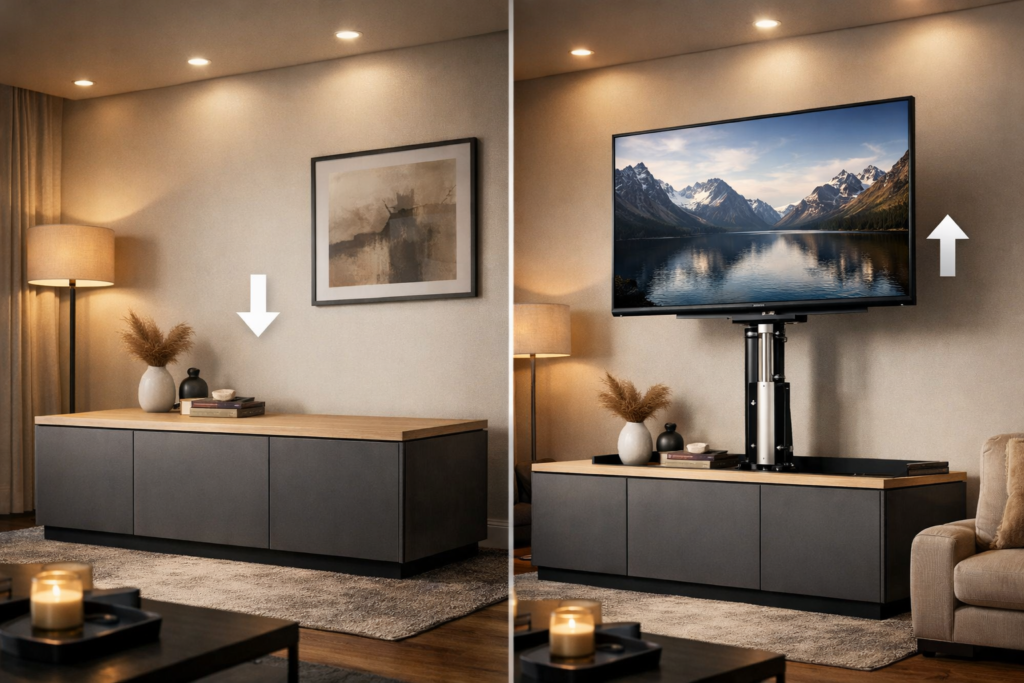 TV Lifting using Linear Actuator 