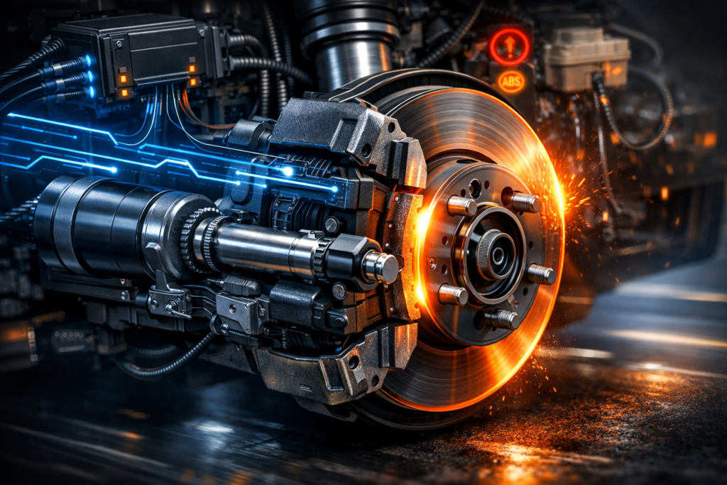 Vehicle Brake Is Stopped by using powerful Electric Actuator