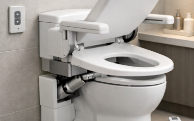 Electric Automatic Toilet Seat with Liftable Chair using Actuators, Control unit, remote