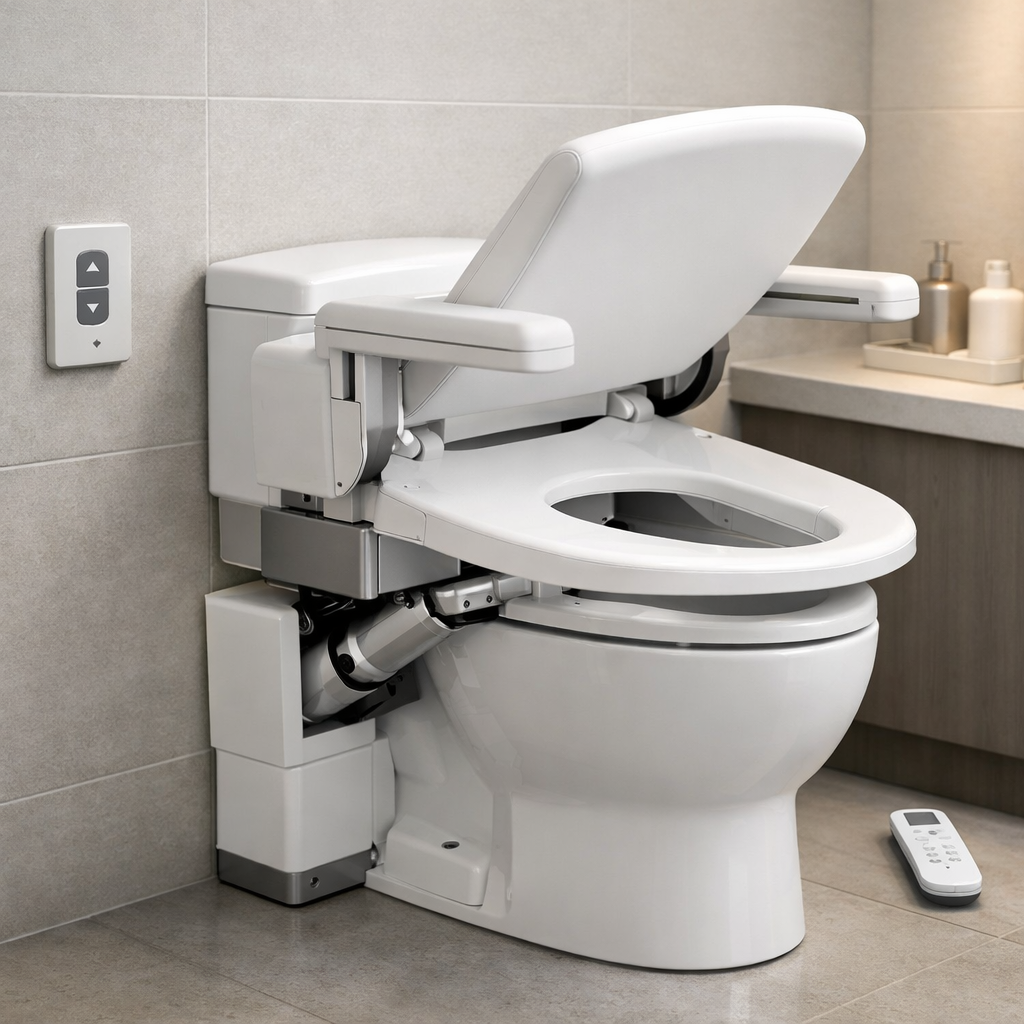 Electric Automatic Toilet Seat with Liftable Chair