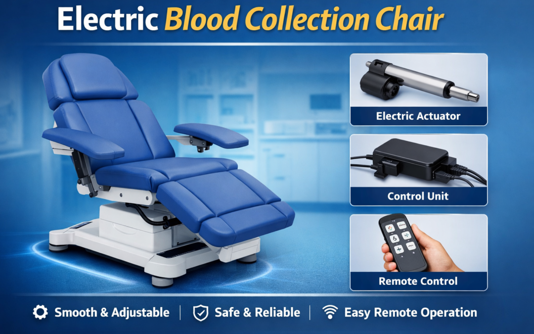 Blood Collection Chair Using Electric Actuator, Control Unit & Remote