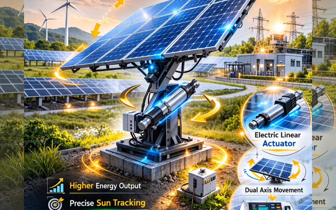 Dual Axis Solar Tracking System Using Electric Actuators