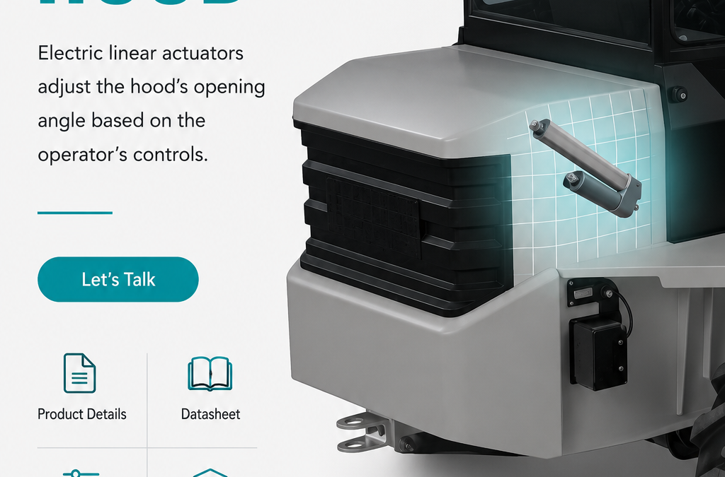 Site Dumpers Hood Open & Close System Using Electric Linear Actuators