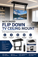 Motorized Flip Down TV Ceiling Mount: The Smart Space-Saving Display Solution