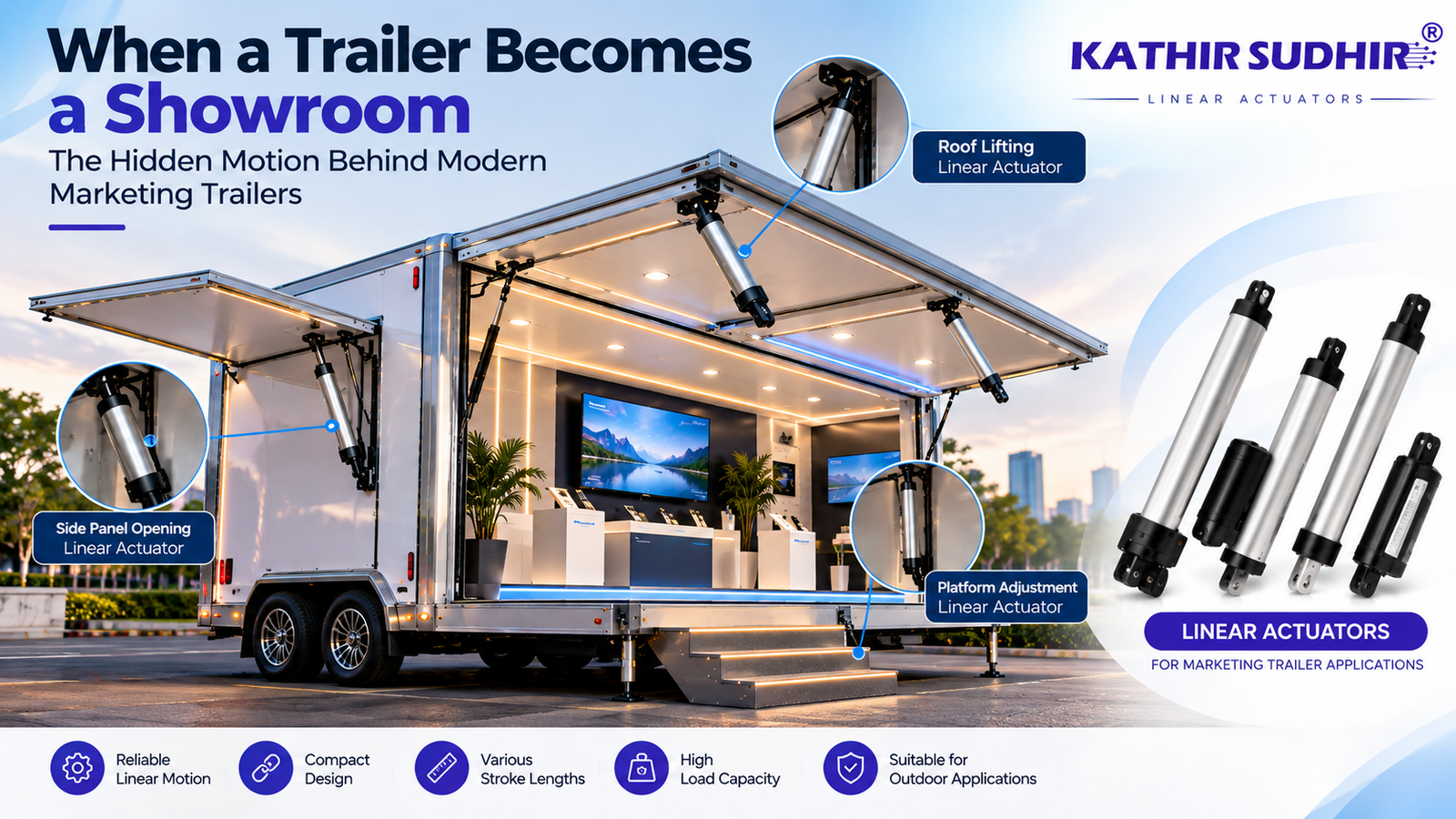 Linear Actuator Applications in Marketing Trailers